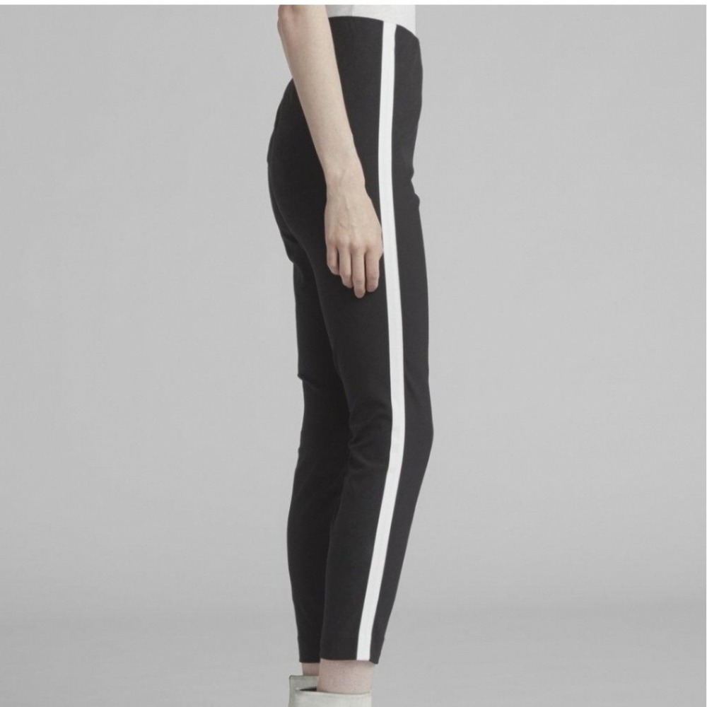 Rag & Bone Simone Ankle Pants Womens 6 Black White Side Stripe Stretch
